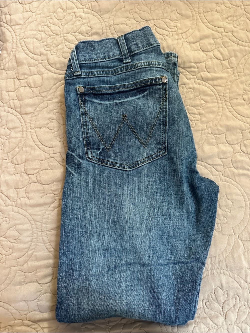 Wrangler Men's Light Blue Bootcut Jeans - Picture 2 of 6
